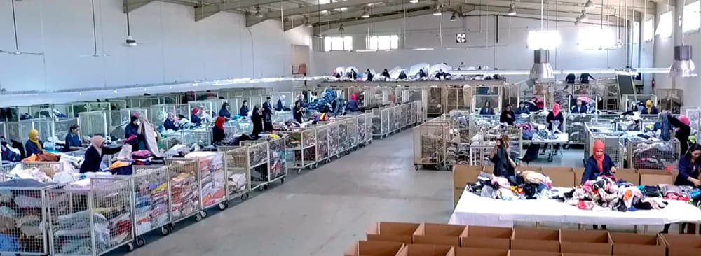 Fripe sorting and grading facility